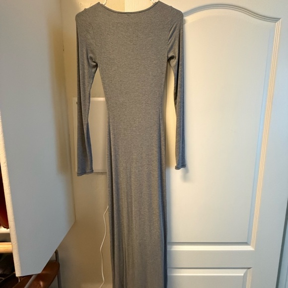 SKIMS Grey Long Sleeve Soft Lounge Maxi Dress - Picture 7 of 7